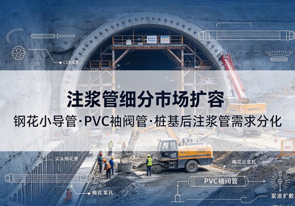 天桥注浆管细分市场扩容，隧道钢花小导管、PVC 袖阀管、桩基后注浆管需求分化